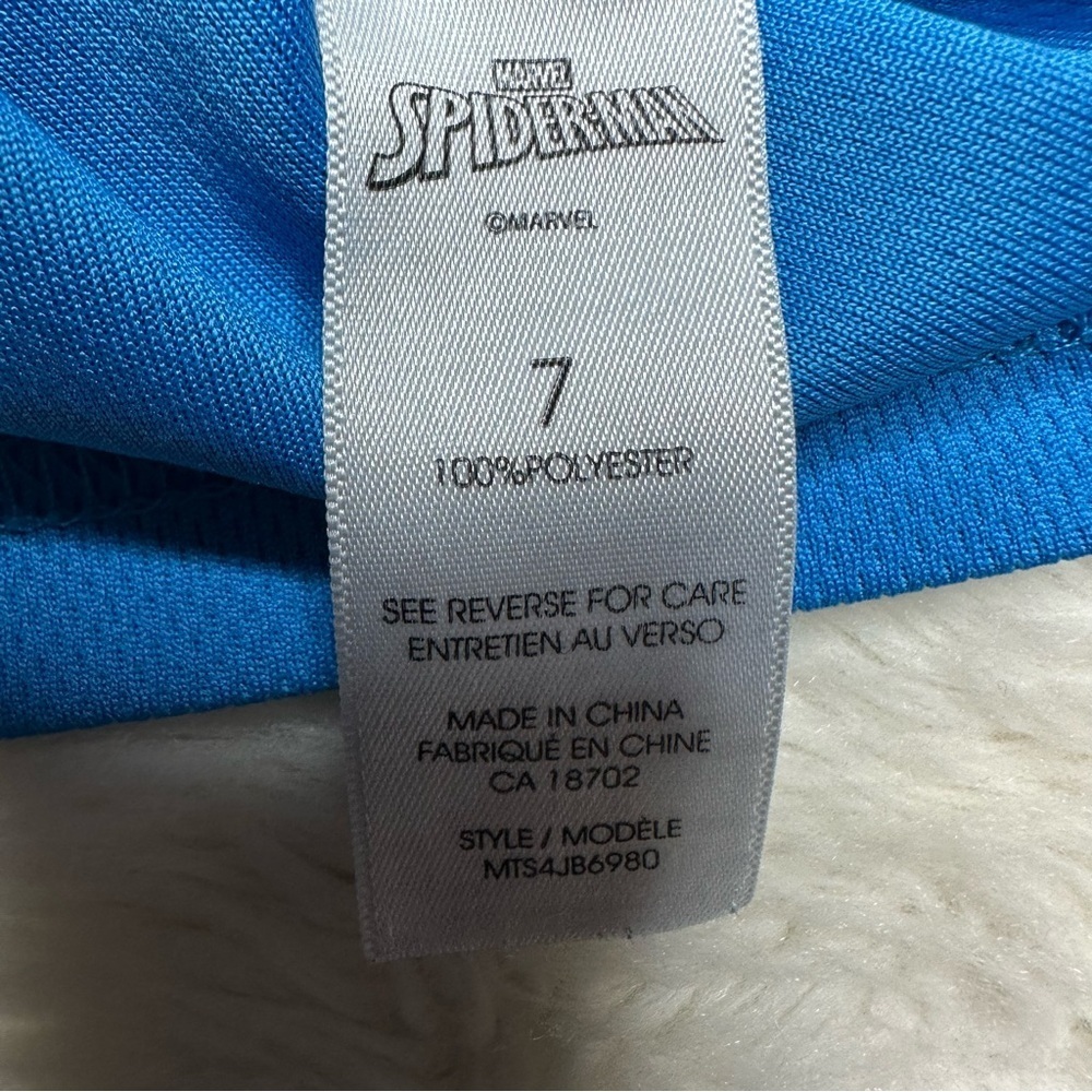 Marvel Spider-Man T-Shirt Blue Size 7 - Picture 10 of 16